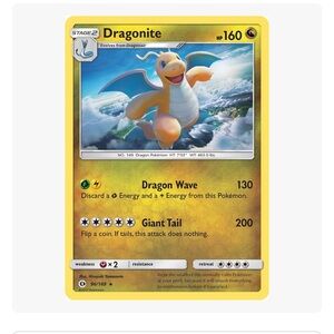 Dragonite Pokémon Card - SM Base Set